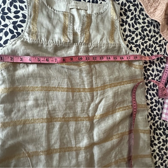 Studio 412 Grayish Metallic Gold Artsy Striped Detail Sleeveless Dress NWOT S - Picture 14 of 16